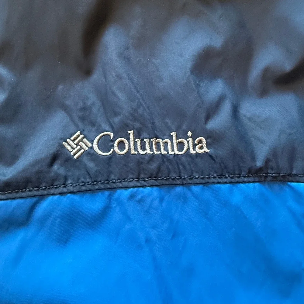 Columbia Glennaker Lake Rain Jacket Mens‎ Blue Navy Windbreaker RM2015 Hooded